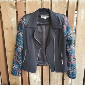 Anthropologie Daniel Rainn Aztec Moto Jacket
